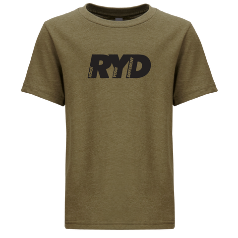 RYD Logo Youth Military Green Black Ink