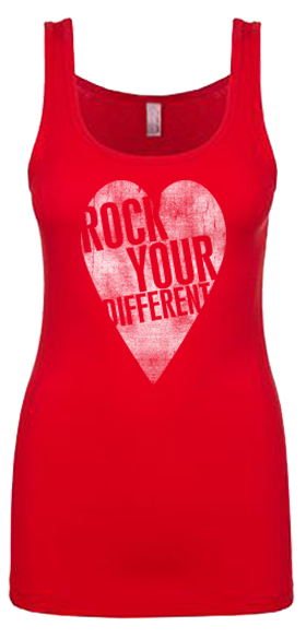 I heart RYD jersey tank Red - women's
