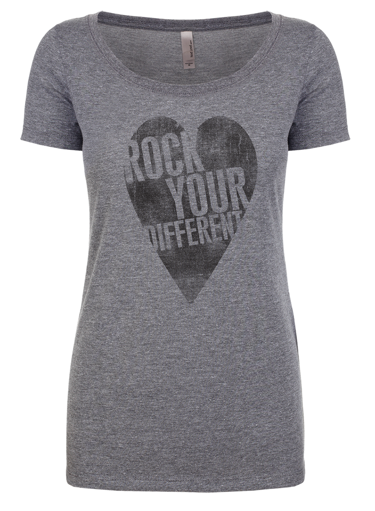 I heart RYD t-shirt - women's heather gray - black ink