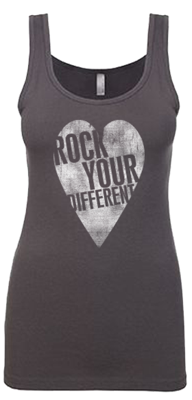 I heart RYD jersey tank Dark Gray - women's