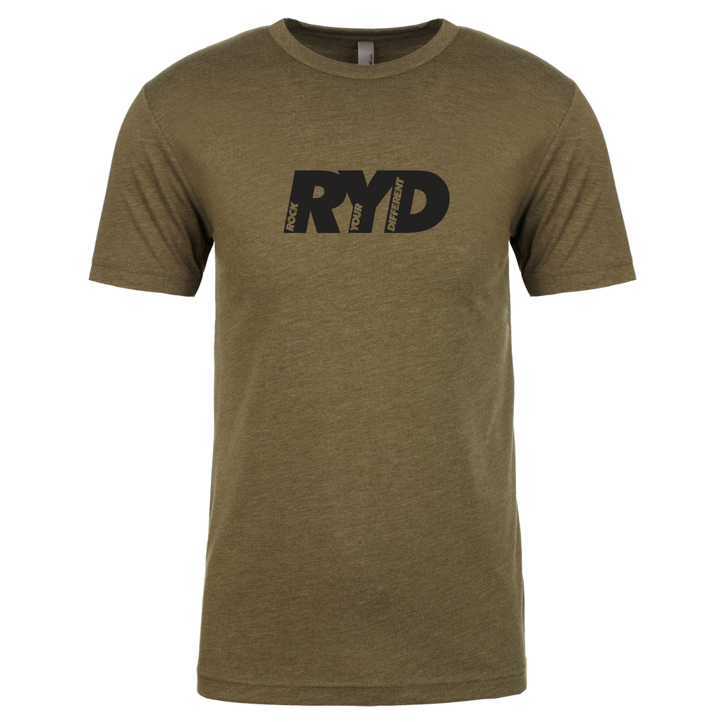 RYD Logo - Mens - Military Green Black Ink