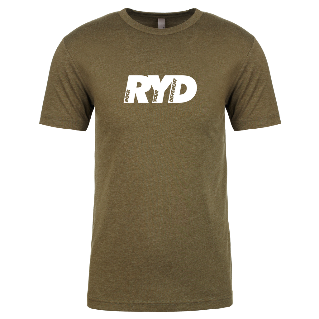 RYD Logo - Military Green - White Ink