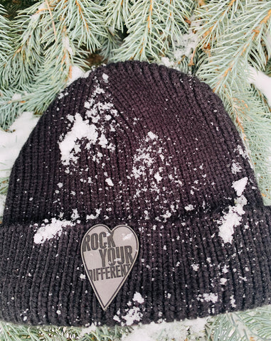 Beanie • Leather Heart Patch