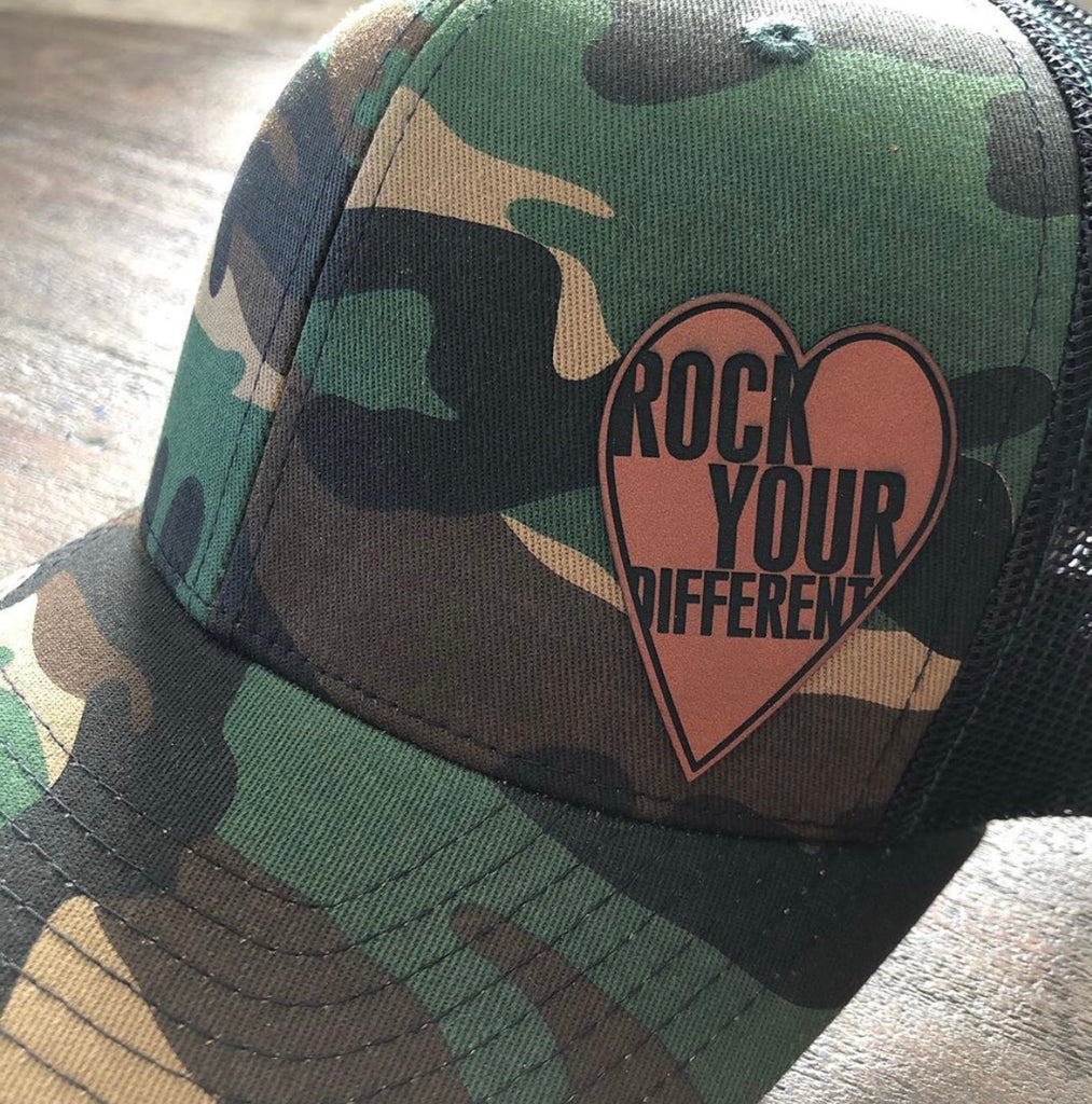 Camo hat * Tan Heart Patch