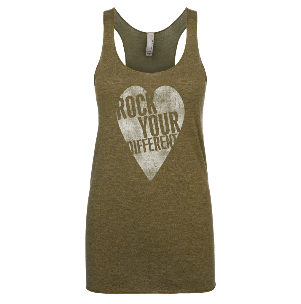 I Heart RYD Tank - Women's - Military Green