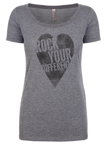 I heart RYD t-shirt - women's heather gray - black ink